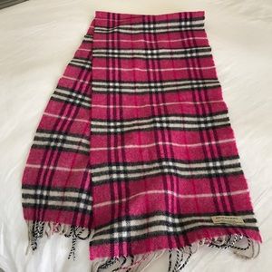 100% authentic pink lambs wool Burberry scarf.